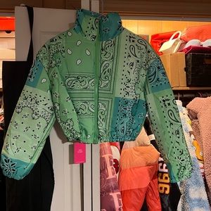 Brand New Bandana Coat , Never Worn New W Tags